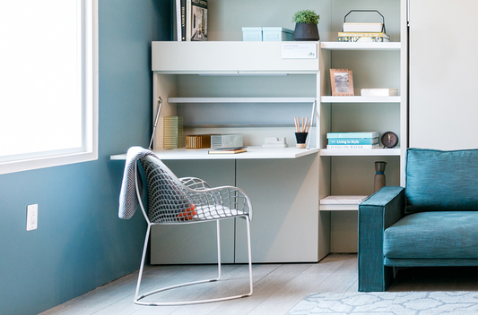 Home office workstation open