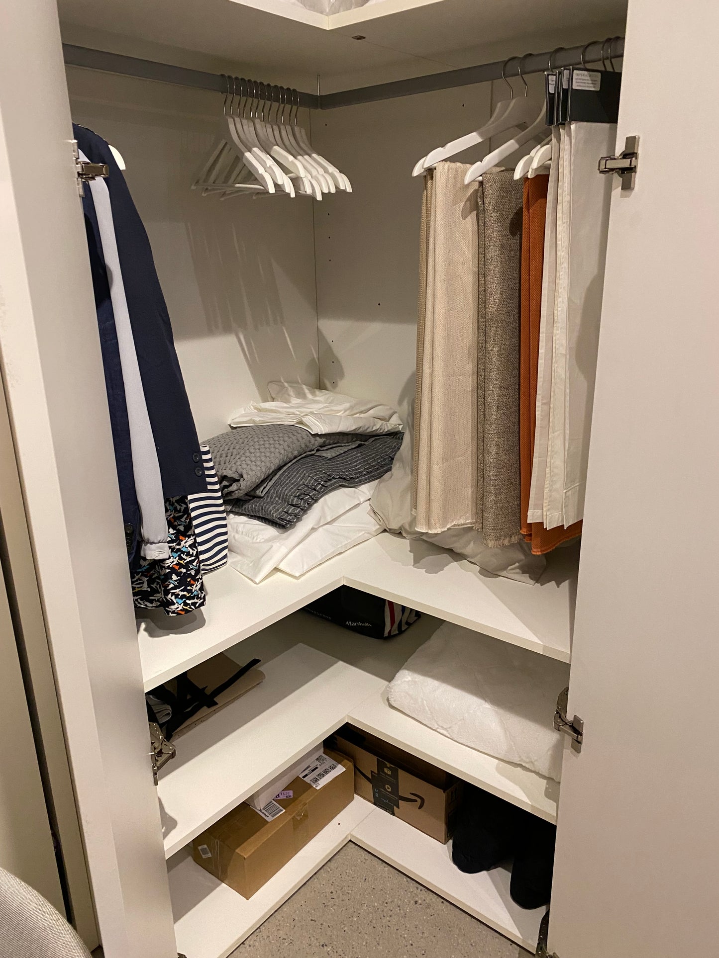 Corner Wardrobe Storage Configuration
