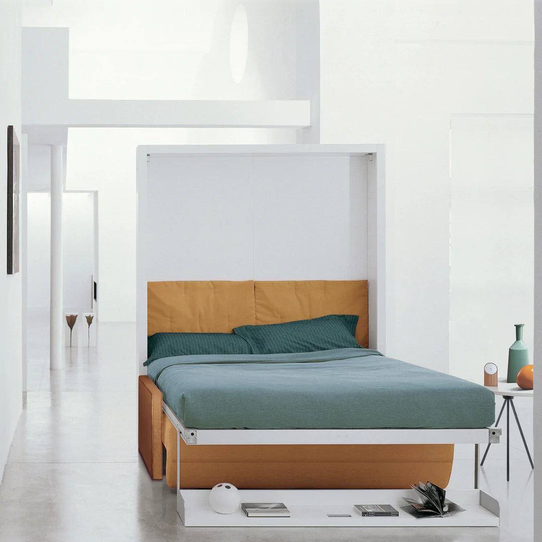 Murphy bed with sofa attached open