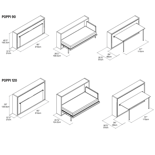 Poppi Desk Wall Bed