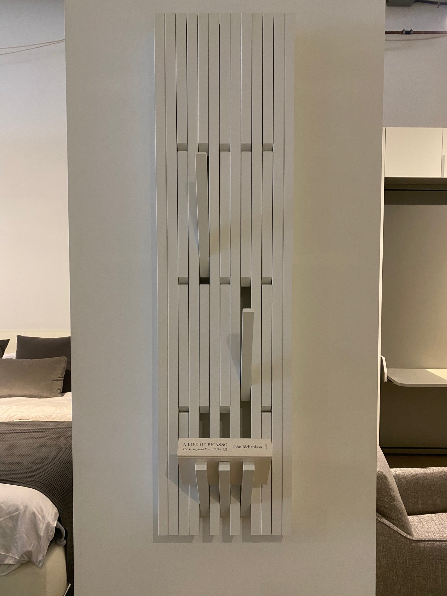 Coat rack/wooden hanger on wall