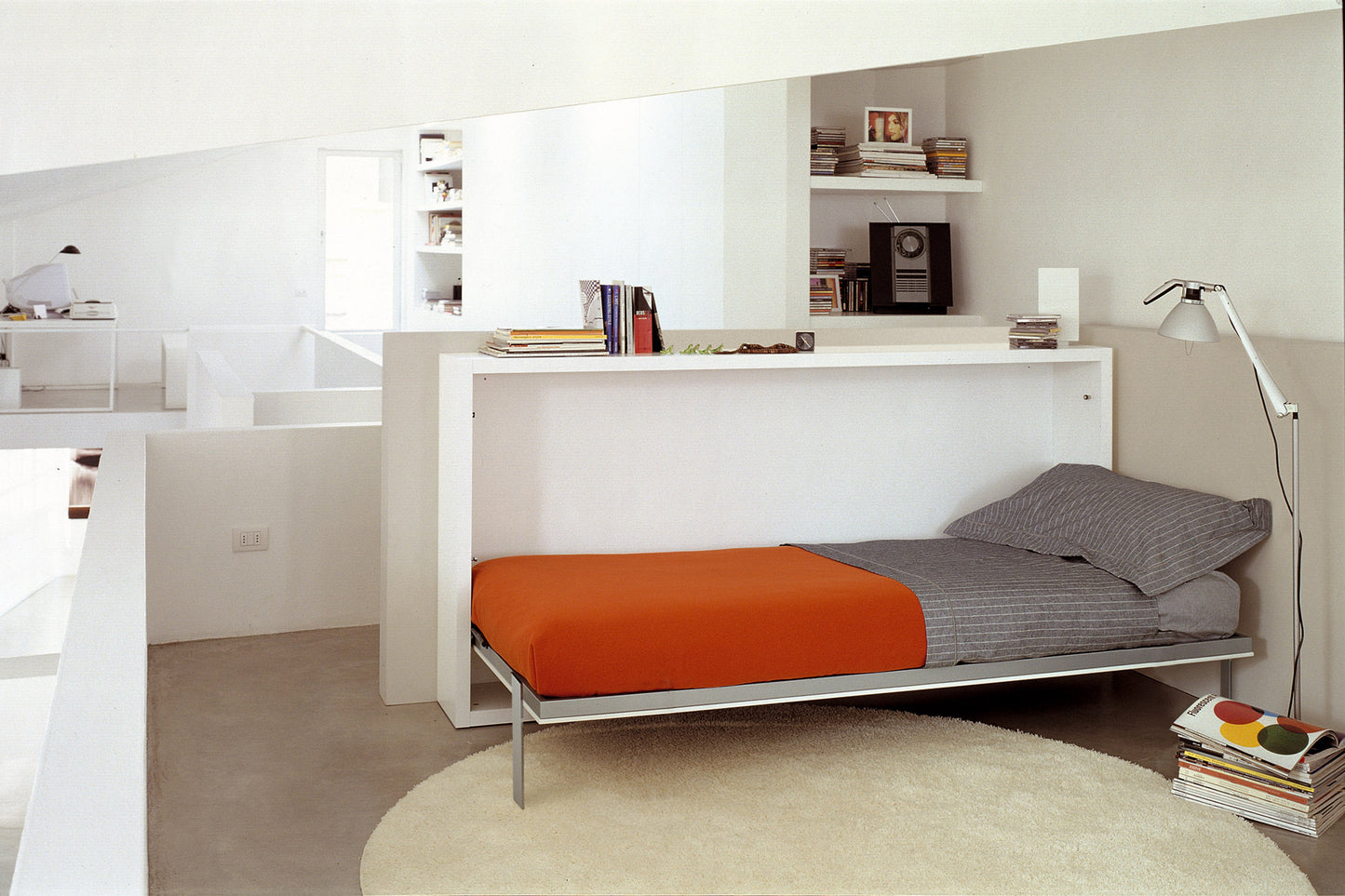 Horizontal wall bed open