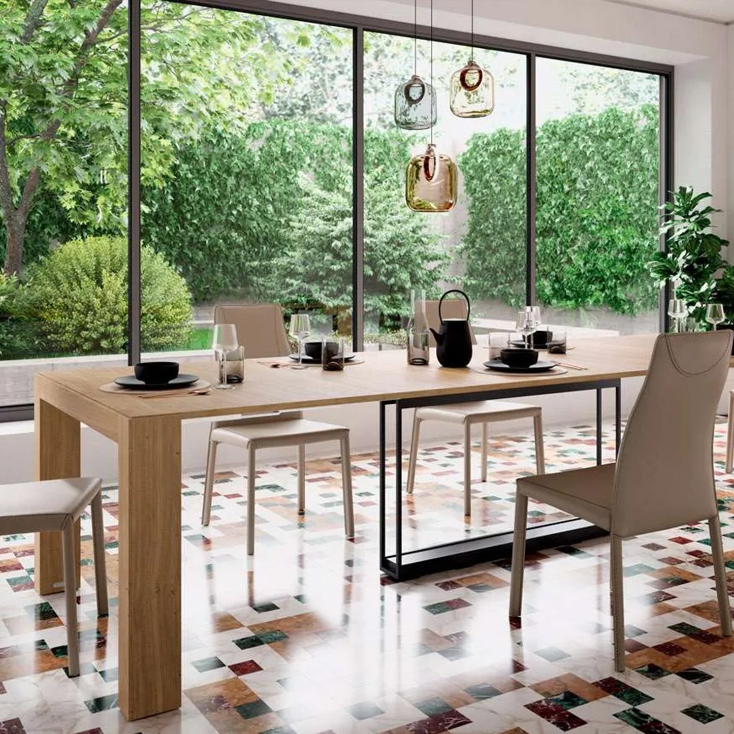 Extending console table set up for dining