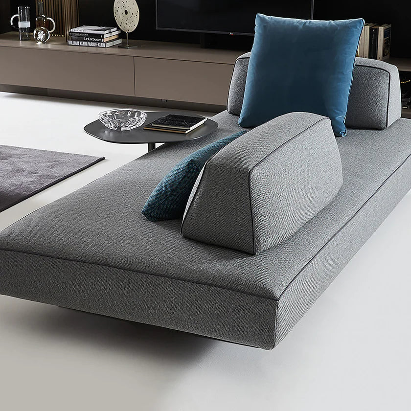 Side table hovering over Flex sofa.