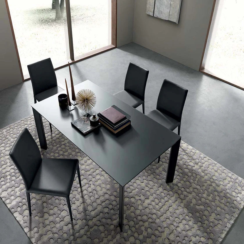 Top view of extended Axiom dining table.