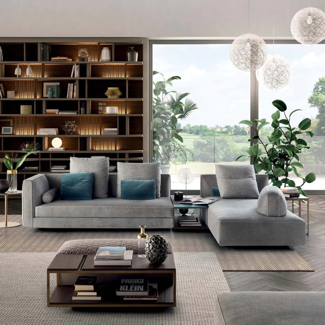 Modular sofa in living room.