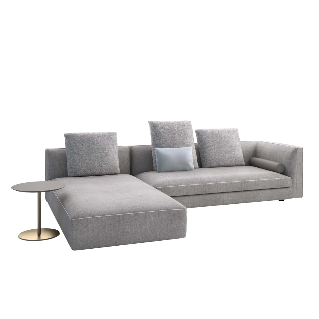 Modular sofa, white background.