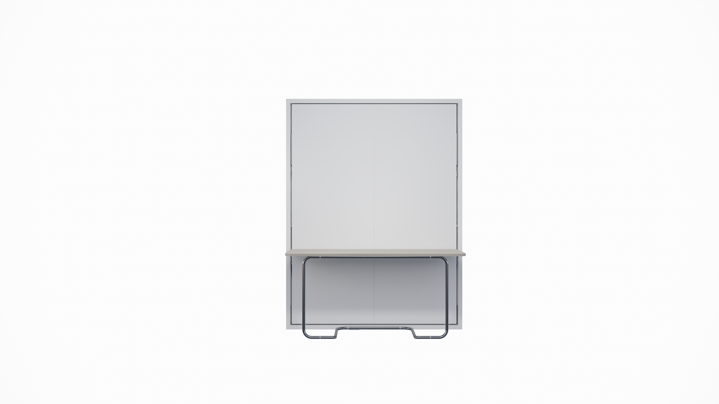 Clei Ulisse Desk wall bed with integrated desk, closed. CAD drawing.