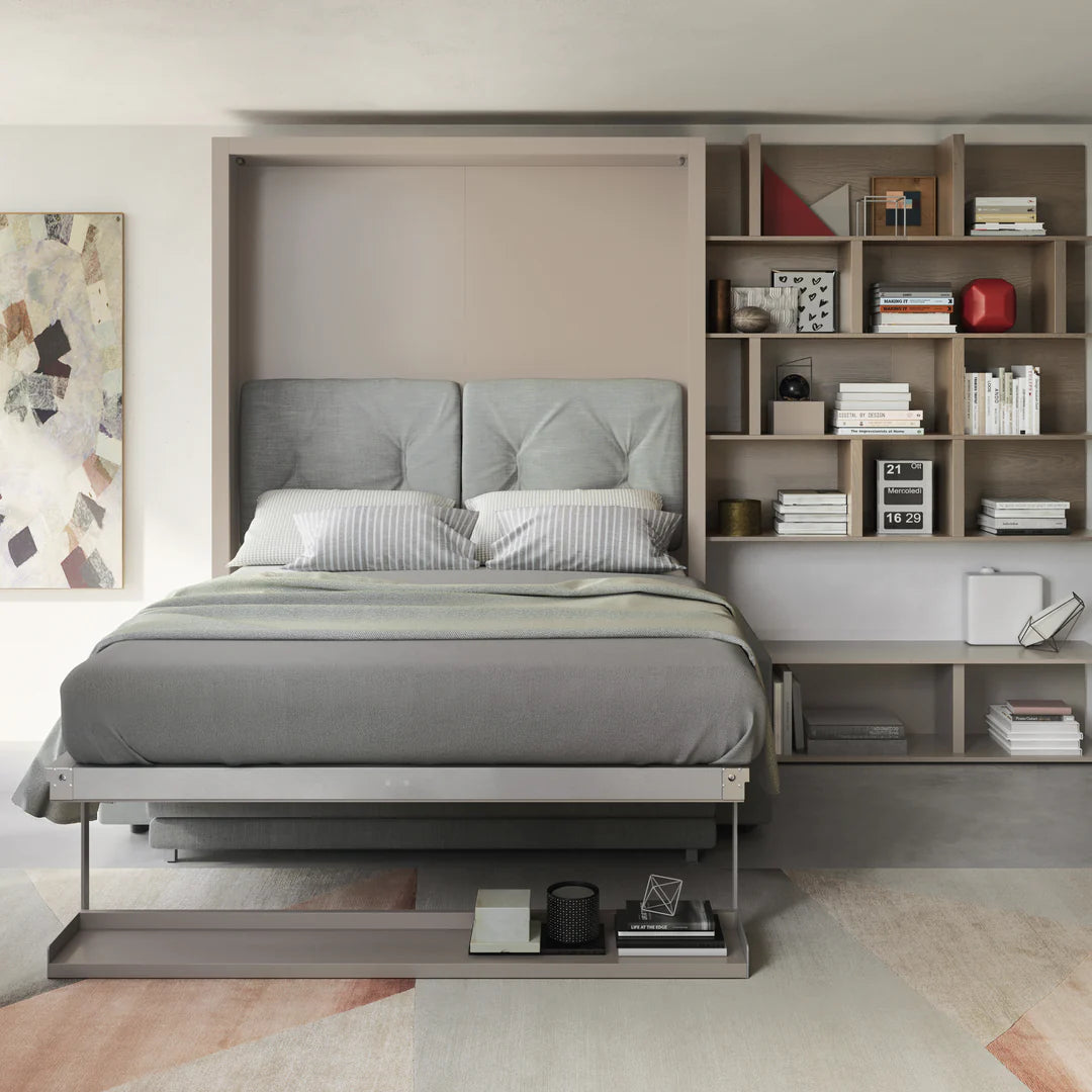 Oslo wall bed open showing mattress