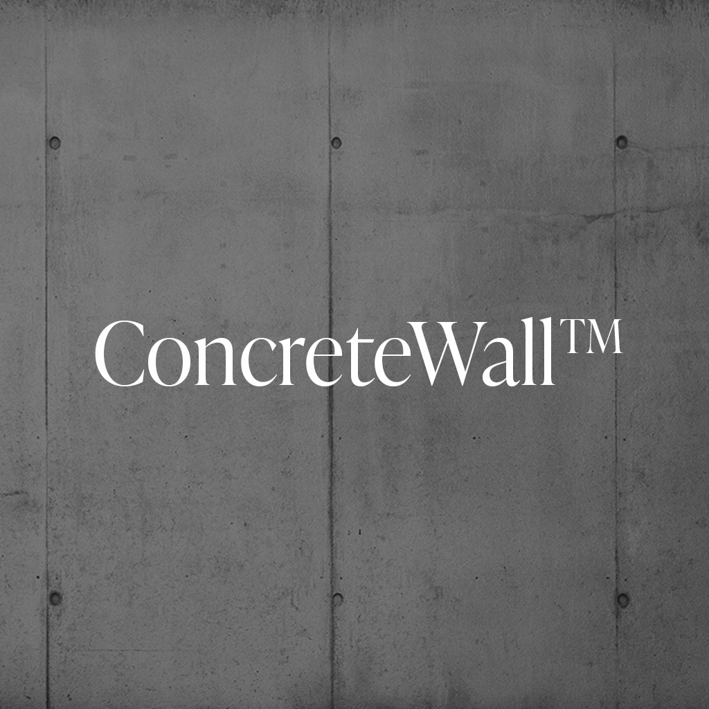 Concrete wallpaper from Resource Furniture Canada