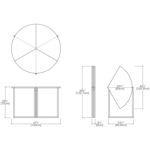 Dimensions of icaro dining table