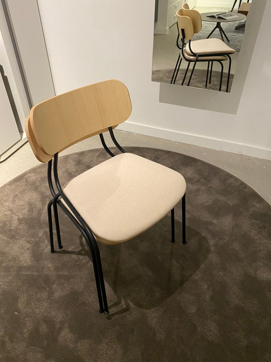 Kyumi Chairs - Beech Seat with Black Frame