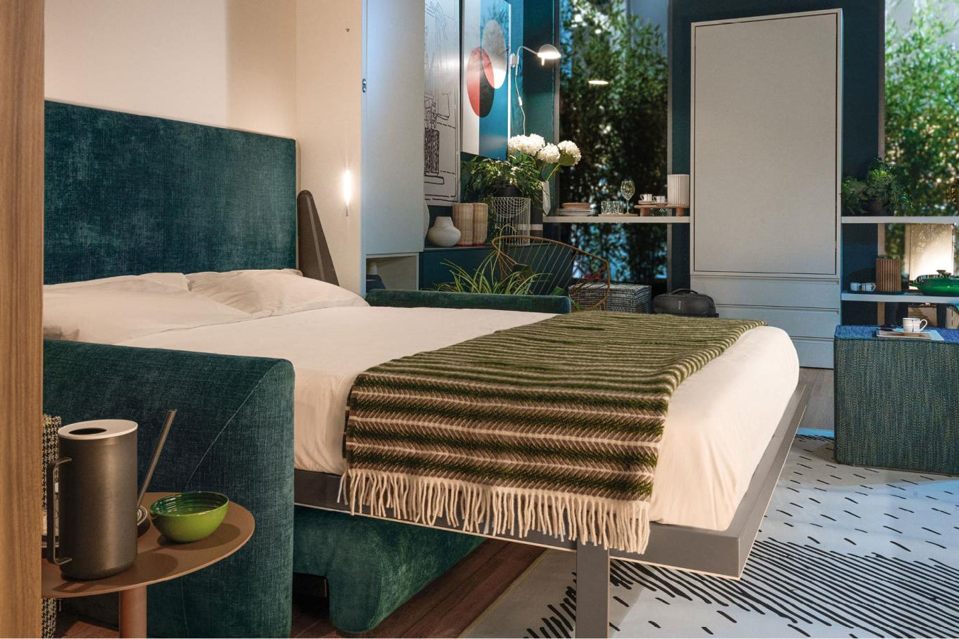 Close up of wall bed open