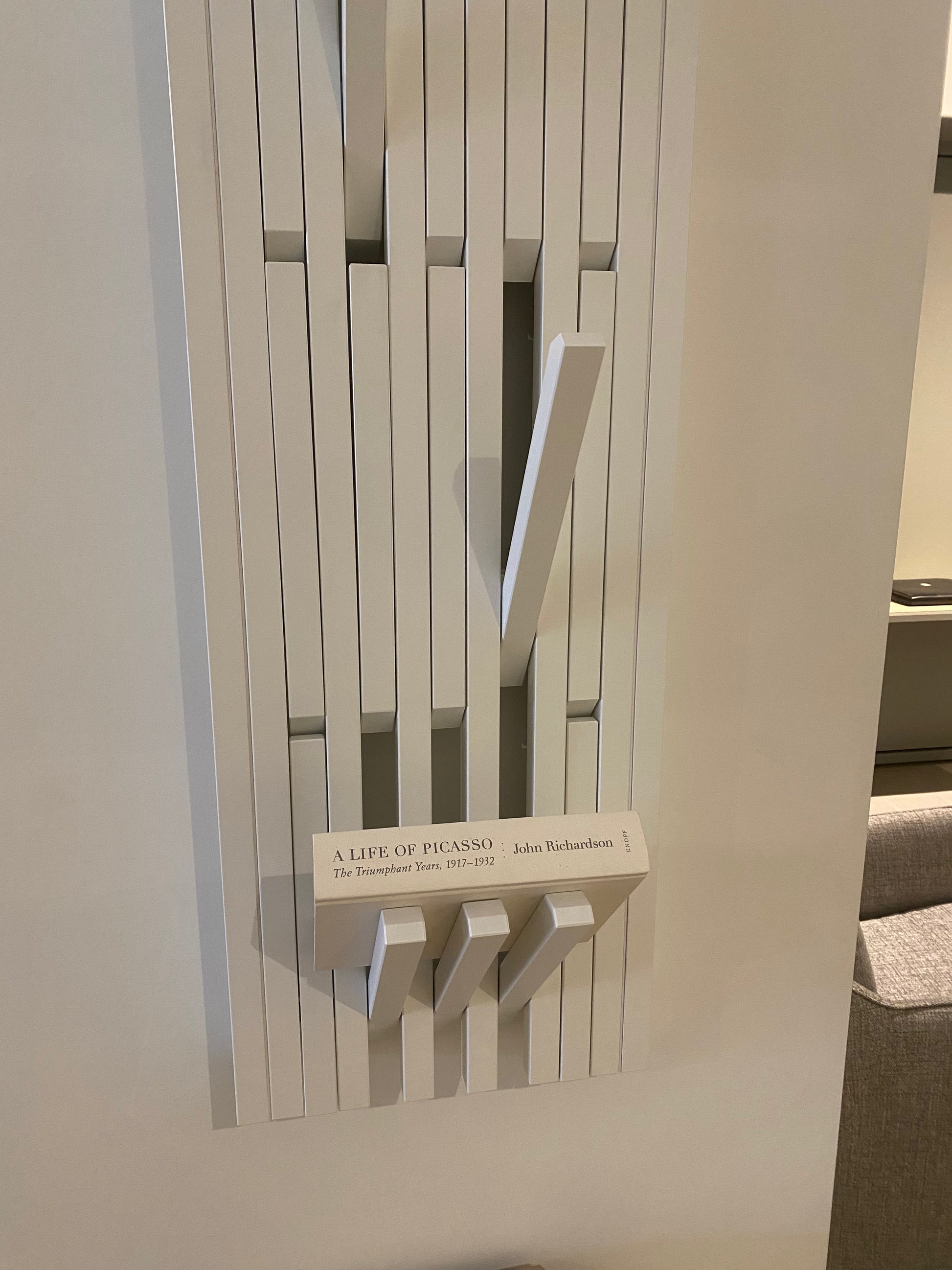 Coat rack/wooden hanger on wall