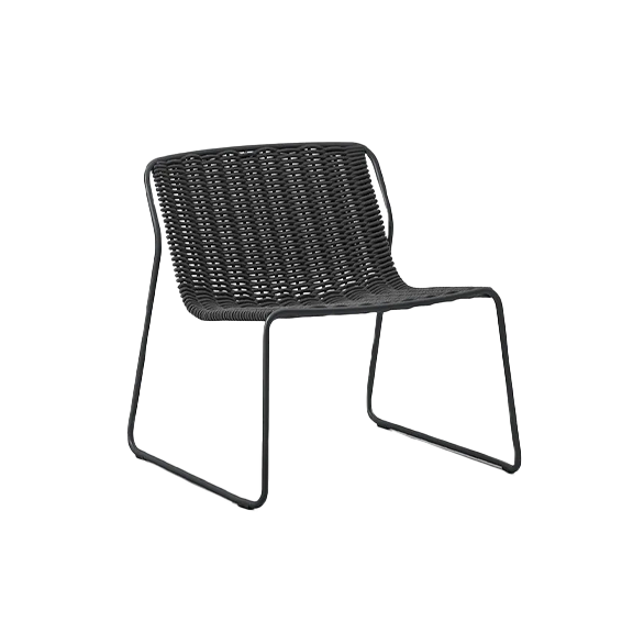 Stackable lounge chair on white background