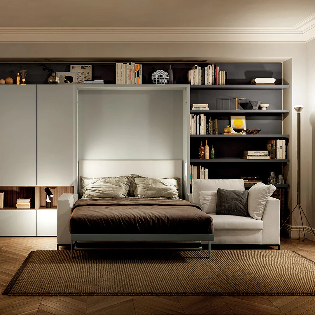 CLEI - wall bed with integrated sectional sofa open
