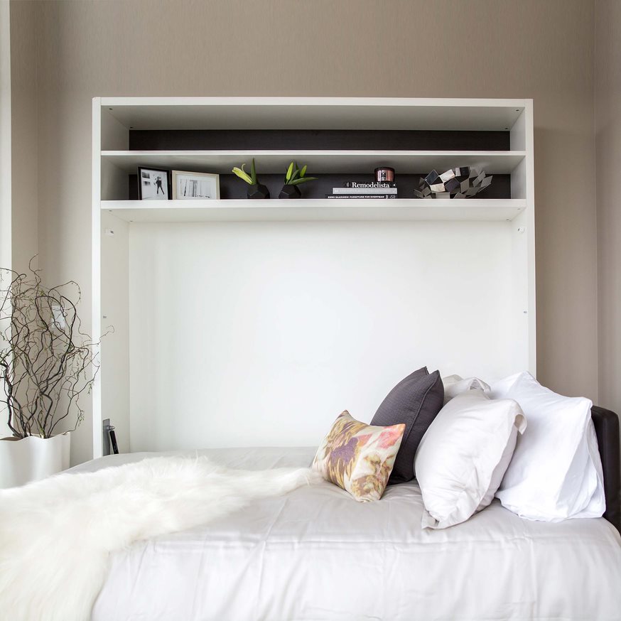 CLEI Adam wall bed with bed open 