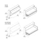 CLEI Kali Board 90 or 120 - single horizontal wall bed with integrated desk dimensions