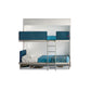 CLEI Kali Duo Board - horizontal wall bunk bed with desk open
