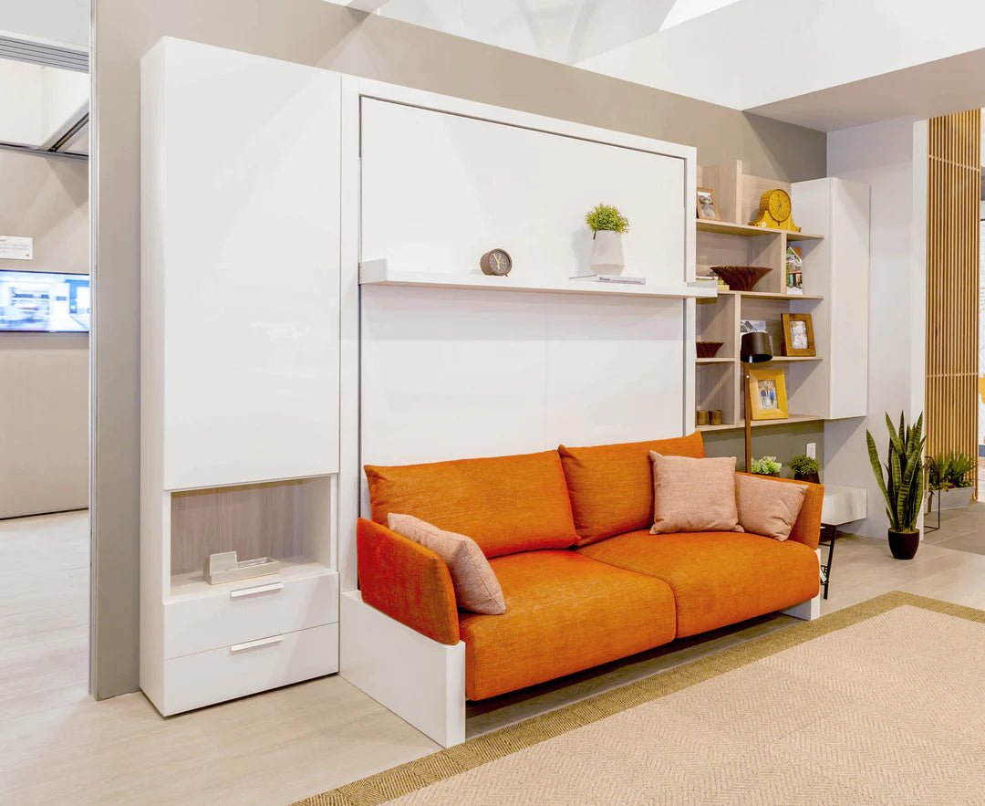 Single cabinet with cubby and drawers.