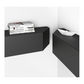 Lacquered wall mounted storage containers.