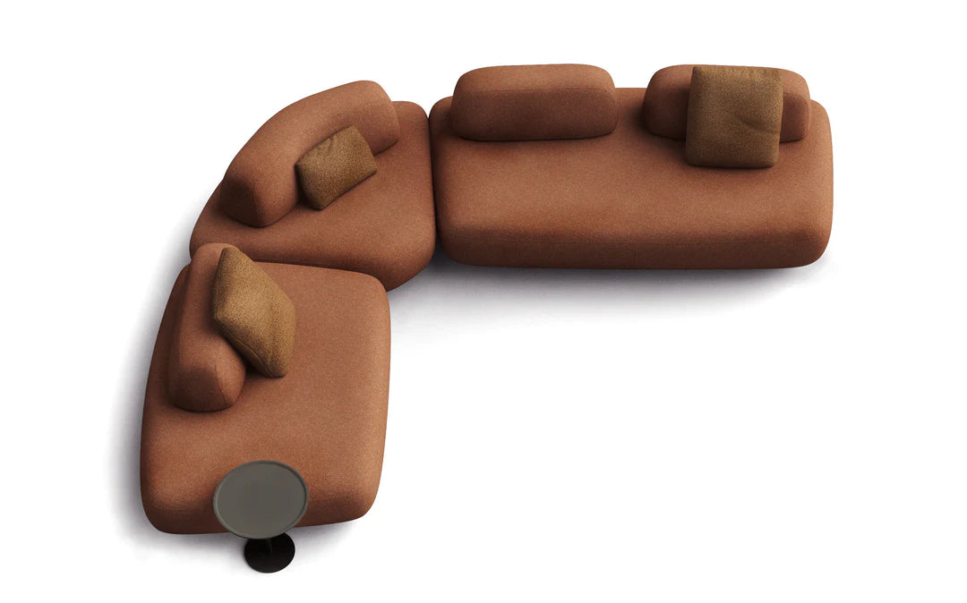 Modular curved sofa, CAD.