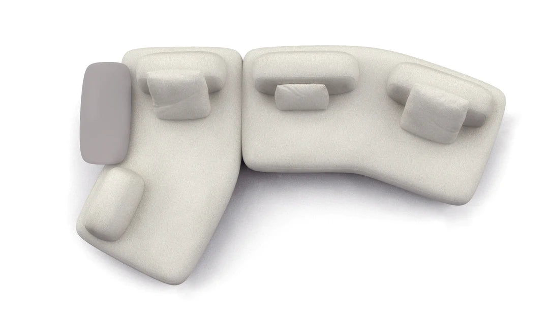 Modular curved sofa, CAD.
