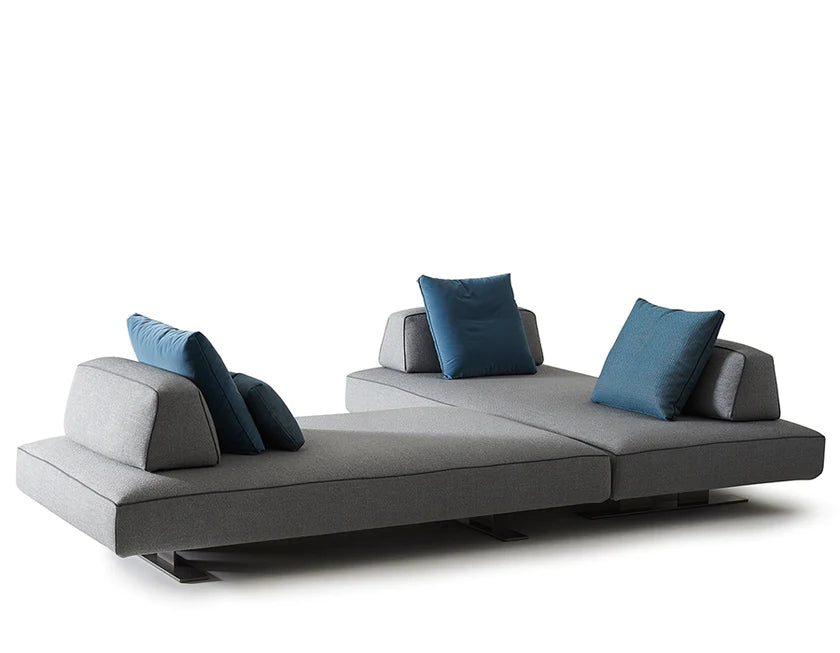 Modular sofa, white background.