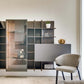 Wall mounted desk with storage, closed. Computer hidden.