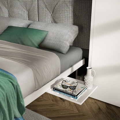Bookshelf wall bed integrated side table