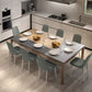 Extendable dining table set for 8 people.